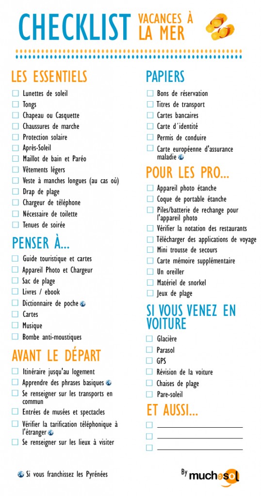 Checklist pour aller à la plage sans rien oublier | Muchosol Escapes