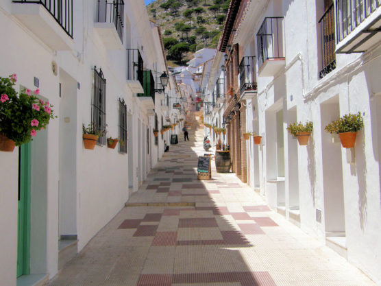 Le centre-ville de Mijas